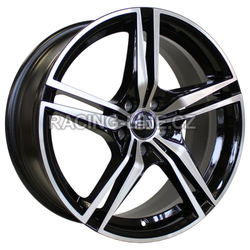 Alu kola ELITE EW11, 18x8 5x108 ET48, černá + leštění celoroční použití