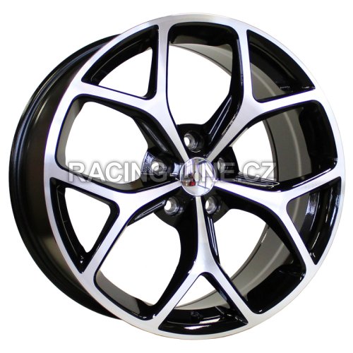 Alu kola Racing Line XE261, 18x8 5x110 ET40, černá + leštění