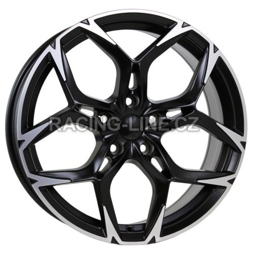 Alu kola Racing Line I5572, 19x8.5 5x112 ET40, Černá matná + leštění