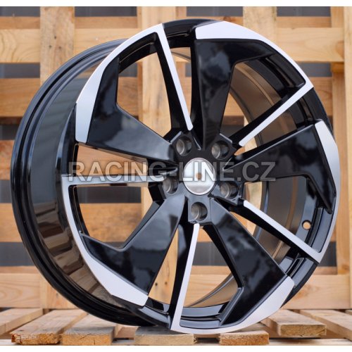 Alu kola Racing Line I5579, 18x8 5x112 ET45, černá + leštění