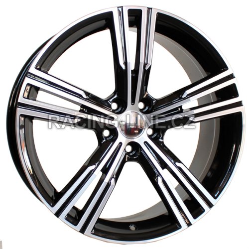 Alu kola Racing Line FE184, 18x8 5x108 ET45, černá + leštění