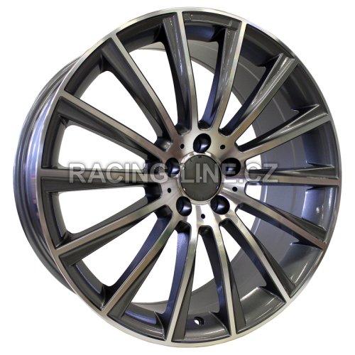 Alu kola Racing Line B1048, 18x8.5 5x112 ET43, šedivá + leštění