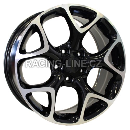 Alu kola Racing Line E236, 17x7.5 5x120 ET41, černá + leštění