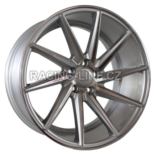 Alu kola Racing Line B1059, 20x8.5 5x120 ET33, stříbrná + leštění