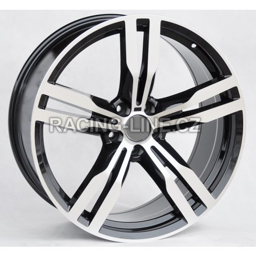 Alu kola Racing Line B5327, 20x8.5 5x112 ET25, černá + leštění