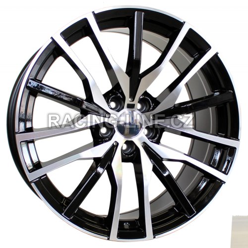 Alu kola Racing Line B5464, 20x10.5 5x112 ET40, černá + leštění celoroční použití (zátěžová)