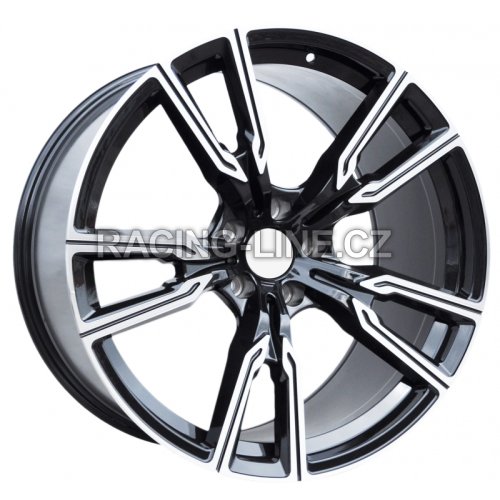 Alu kola Racing Line H5033, 20x11 5x120 ET37, černá + leštění