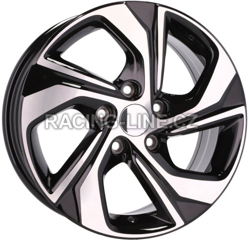 Alu kola Racing Line F5716, 16x7 5x114.3 ET50, černá + leštění