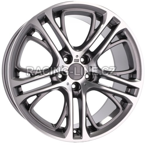 Alu kola Racing Line B1600, 20x8.5 5x120 ET38, šedivá + leštění celoroční použití