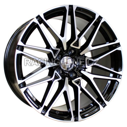 Alu kola Racing Line B5771, 22x10 5x120 ET40, černá + leštění (zátěžová)