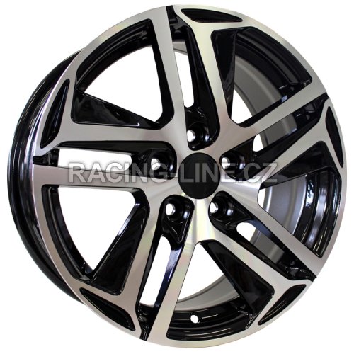 Alu kola Racing Line PG534, 16x7 5x108 ET35, černá + leštění