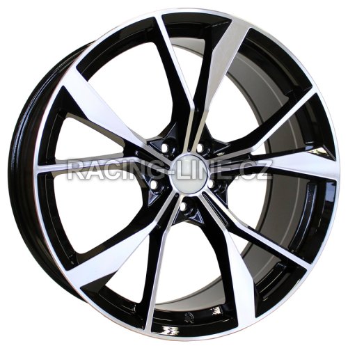 Alu kola Racing Line B5808, 18x8 5x112 ET41, černá + leštění