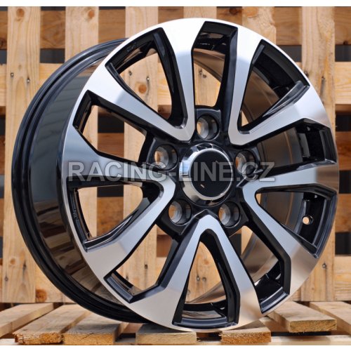 Alu kola Racing Line B1156, 18x8 5x150 ET60, černá + leštění (zátěžová)