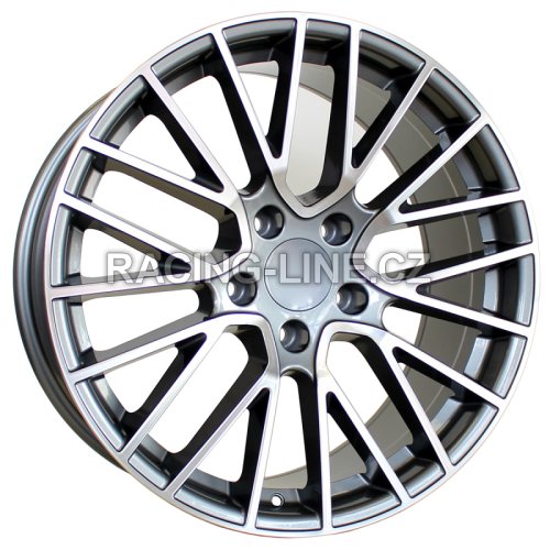 Alu kola Racing Line FE179, 22x10 5x130 ET48, šedivá + leštění (zátěžová)