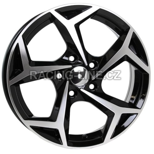 Alu kola Racing Line B5340, 17x7.5 5x112 ET42, černá + leštění