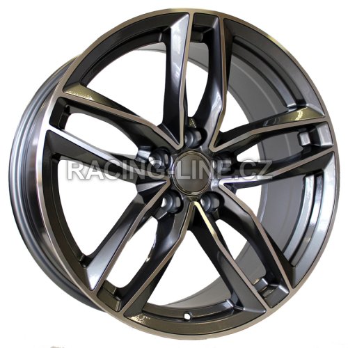 Alu kola Racing Line BK690, 19x8.5 5x112 ET45, šedivá + leštění