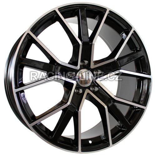 Alu kola Racing Line B5131, 22x10 5x112 ET21, černá + leštění