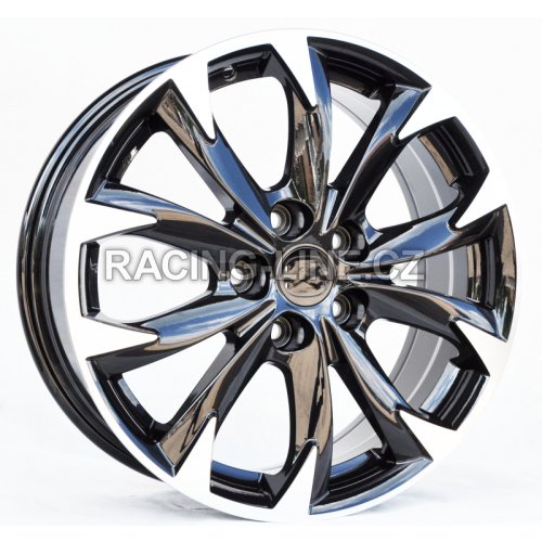 Alu kola Racing Line BY177, 17x7 5x114.3 ET50, černá + leštění