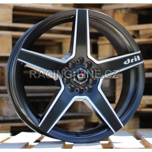 Alu kola Racing Line A5274, 18x8 10x105 ET35, Černá matná + leštění