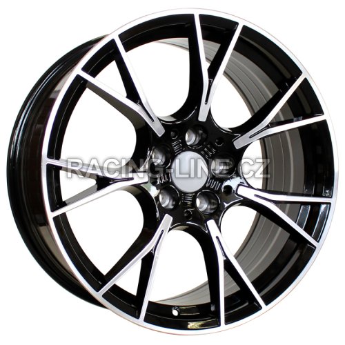 Alu kola Racing Line B1617, 19x8.5 5x112 ET26, černá + leštění