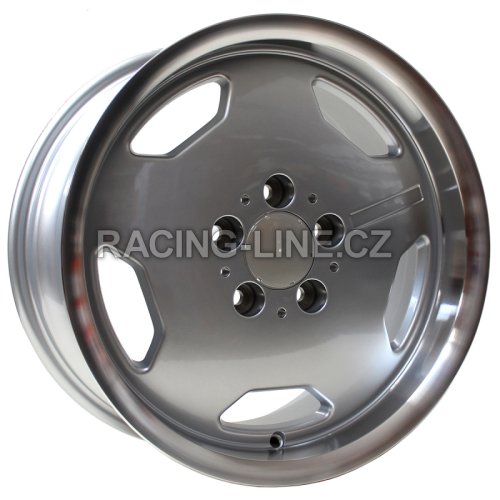 Alu kola Racing Line I5270, 18x8 5x112 ET35, stříbrná + leštěný límec