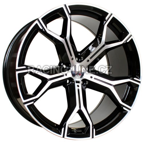 Alu kola Racing Line B5498, 20x11 5x120 ET37, černá + leštění