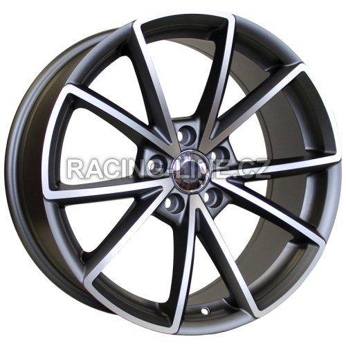 Alu kola Racing Line BK703, 17x7.5 5x112 ET42, šedivá matná + leštění