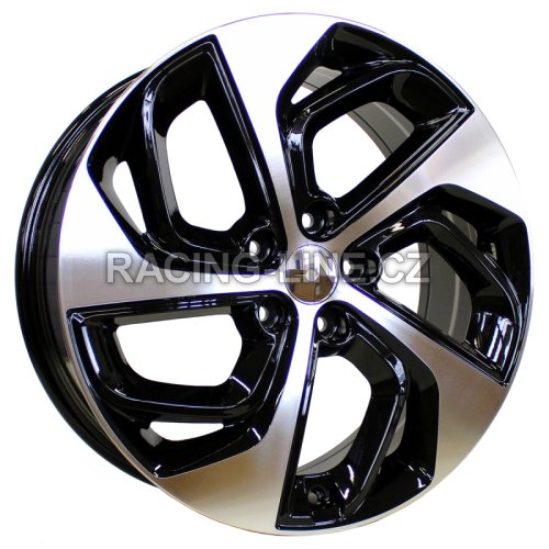 Alu kola Racing Line B1278, 17x7 5x114.3 ET51, černá + leštění