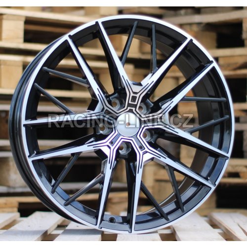 Alu kola Racing Line H5080, 18x8 5x112 ET50, černá + leštění