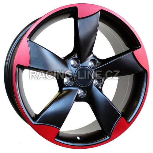 Alu kola Racing Line BK217, 18x8 5x112 ET35, černá s červenou linkou