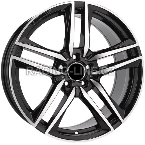 Alu kola Racing Line B1558, 19x9.5 5x112 ET45, černá + leštění