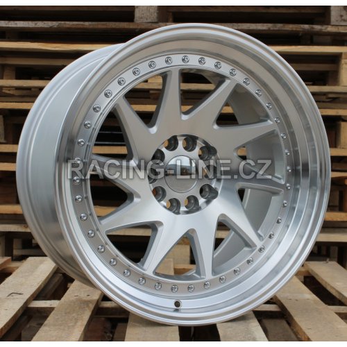 Alu kola Racing Line XFA39, 20x9.5 5x120 ET25, stříbrná + leštěný límec