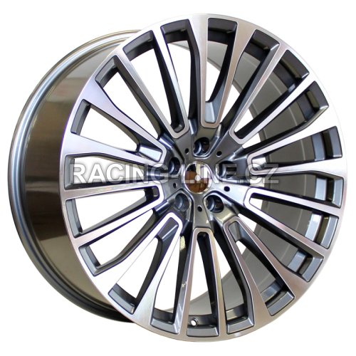 Alu kola Racing Line FE222, 22x9.5 5x112 ET32, šedivá + leštění celoroční použití