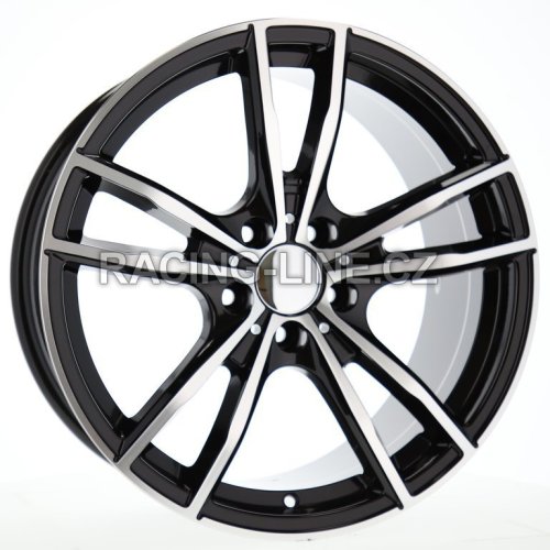 Alu kola Racing Line A5588, 18x8 5x112 ET27, černá + leštění