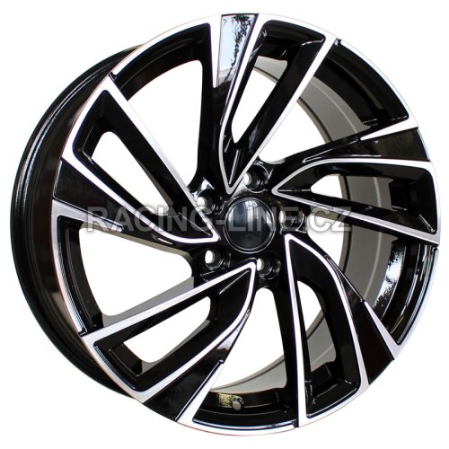 Alu kola Racing Line B5772, 19x8 5x112 ET45, černá + leštění