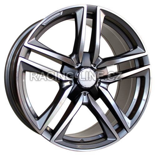 Alu kola Racing Line B1558, 19x8.5 5x112 ET43, šedivá + leštění