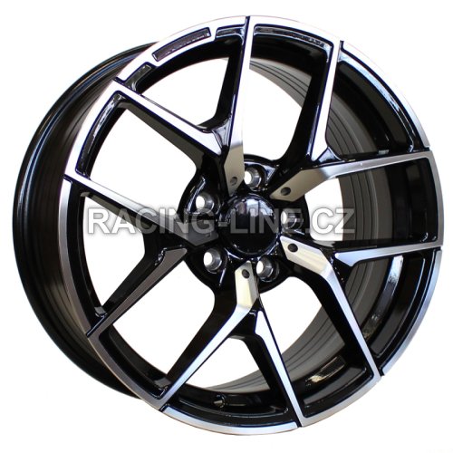 Alu kola Racing Line XE137, 19x9.5 5x112 ET35, černá + leštění