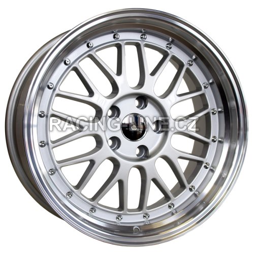 Alu kola Racing Line A1025, 18x9 5x112 ET35, stříbrná + leštění