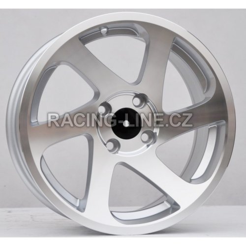 Alu kola Racing Line L1268, 15x7 4x100 ET38, stříbrná + leštění