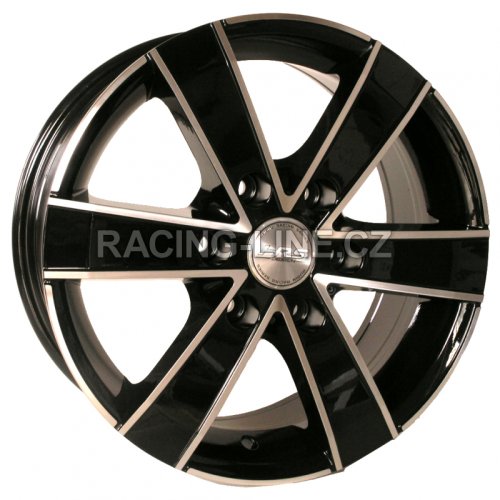 Alu kola Racing Line BK474, 18x8 6x130 ET50, černá + leštění (zátěžová)