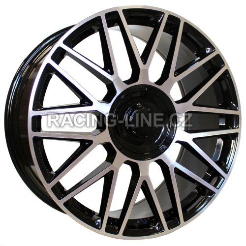 Alu kola Racing Line FE230, 21x11 5x112 ET55, černá + leštění