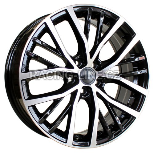 Alu kola Racing Line B1179, 17x6.5 5x100 ET40, černá + leštění