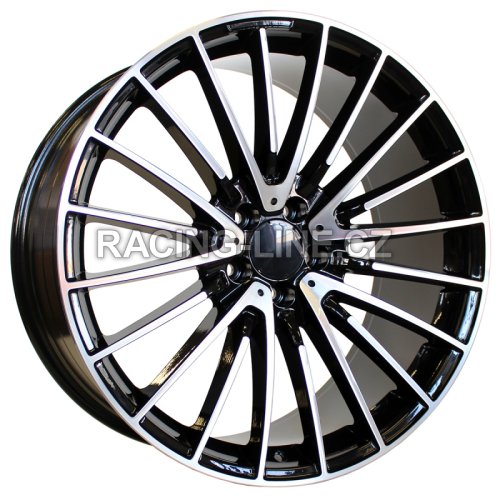 Alu kola Racing Line MR532, 22x10.5 5x112 ET40, černá + leštění (zátěžová)