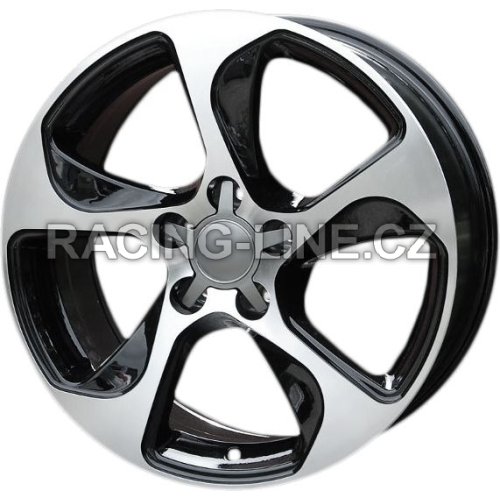 Alu kola Racing Line BK742, 17x7.5 5x100 ET40, černá + leštění