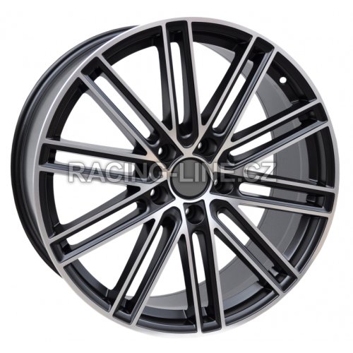 Alu kola Racing Line B1271, 21x9.5 5x130 ET60, černá + leštění (zátěžová)