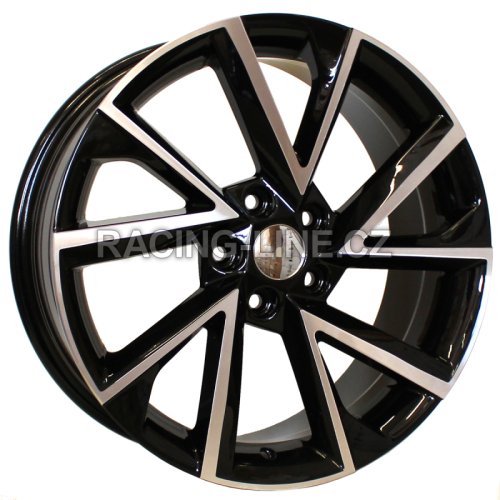 Alu kola Racing Line FE181, 18x7.5 5x112 ET43, černá + leštění