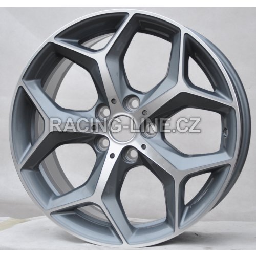 Alu kola Racing Line L1623, 18x7.5 5x112 ET51, šedivá + leštění