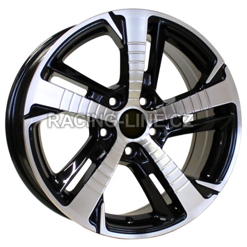 Alu kola Racing Line B5514, 16x7 4x108 ET25, černá + leštění