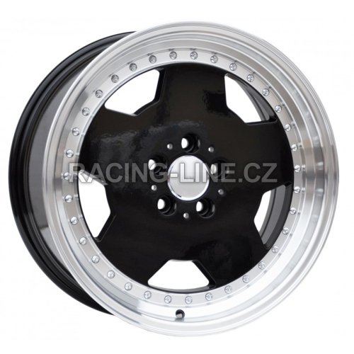 Alu kola Racing Line B5852, 18x9 5x112 ET30, Černá + leštěný límec