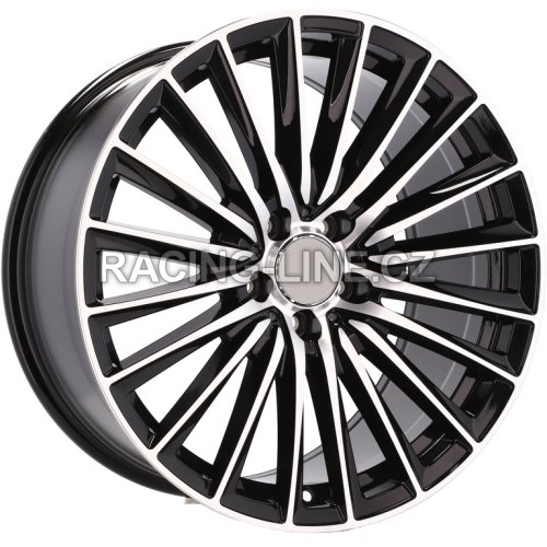 Alu kola Racing Line B5909, 17x7.5 5x112 ET45, černá + leštění